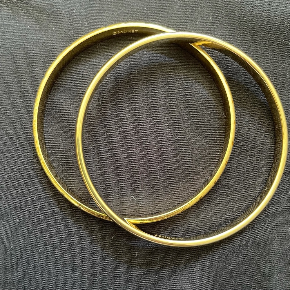 Monet Gold Toned Bangles set of 2 - Picture 5 of 9
